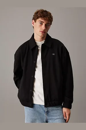 Calvin Klein Zachte fleece jas met drukknopen