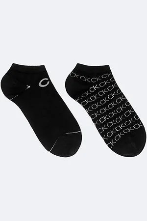 Calvin Klein 2-pack enkelsokken met logo van zacht gekamd katoen