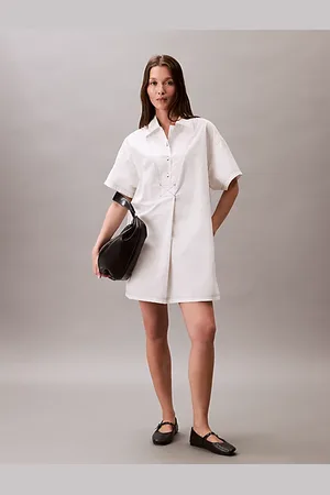 Calvin Klein Mini-overhemdjurk van twillkatoen