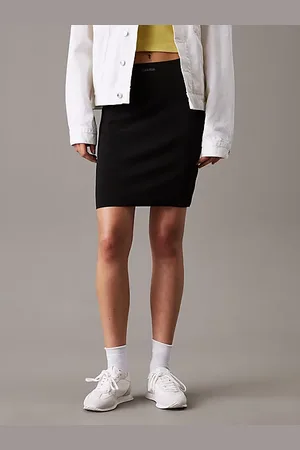 Calvin Klein Slim stretch gebreide mini-rok