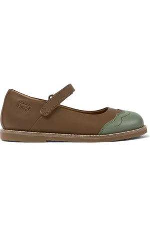 Camper Twins - Ballerina’s voor Meisjes - ,Groen, maat 28, Smooth leather