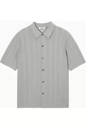 COS Heren T-shirts - TEXTURED STRIPED KNITTED SHIRT