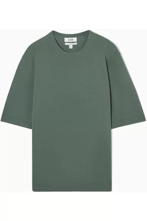 COS Heren Regular Fit Overhemden - REGULAR-FIT KNITTED-CUFF T-SHIRT