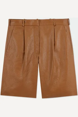 COS The Embossed-Leather Bermuda Shorts