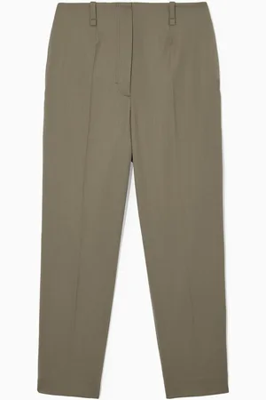COS High-Waisted Wool-Blend Trousers in