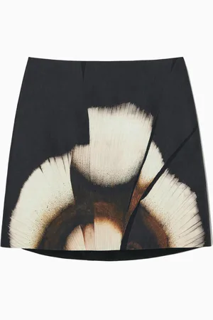 COS Floral-Print Linen-Blend Mini Skirt