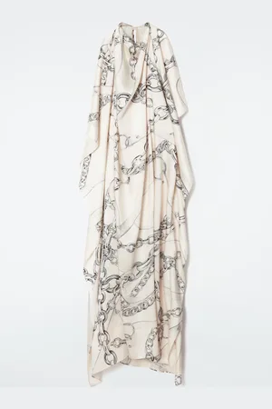 COS Asymmetric Chain-Print Midi Dress