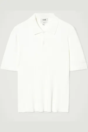 COS Slim Ribbed-Knit Polo Shirt
