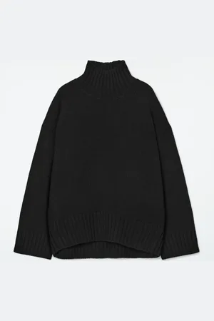 COS Chunky Pure Cashmere Turtleneck Jumper