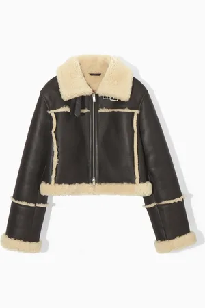 COS Cropped Shearling Jacket