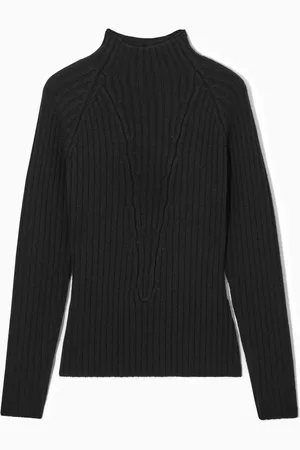 COS Ribbed Pure Cashmere Turtleneck Jumper