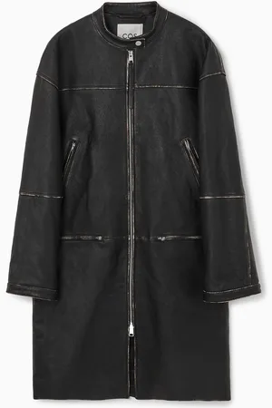 COS Leather Moto Coat