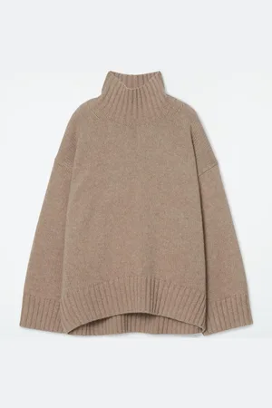 COS Chunky Pure Cashmere Turtleneck Jumper