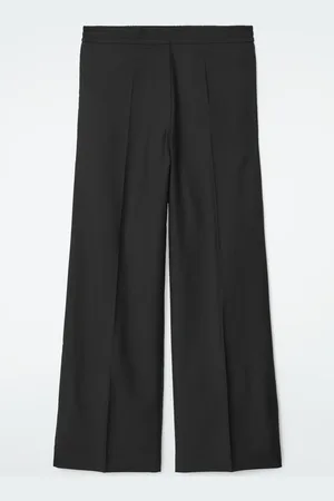 COS Regular Elasticated Wool Straight-Leg Trousers