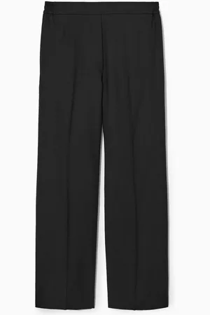 COS Regular Elasticated Wool Straight-Leg Trousers