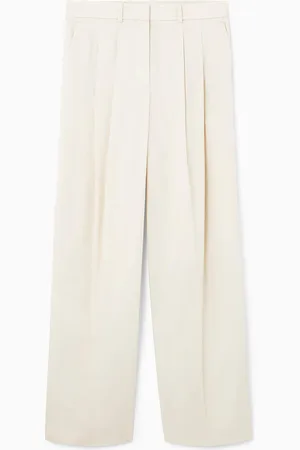 COS Relaxed Cotton Wide-Leg Trousers in