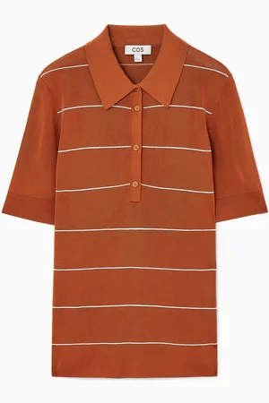 COS Striped Knitted Polo Shirt