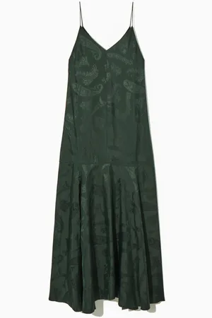 COS Tiered Paisley-Jacquard Silk Maxi Dress