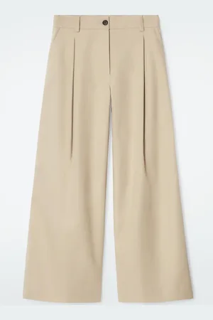 COS Wide-Leg Cotton Trousers in