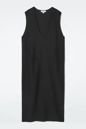 COS Boiled-Wool Midi Dress