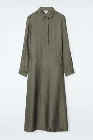 COS Herringbone Maxi Shirt Dress