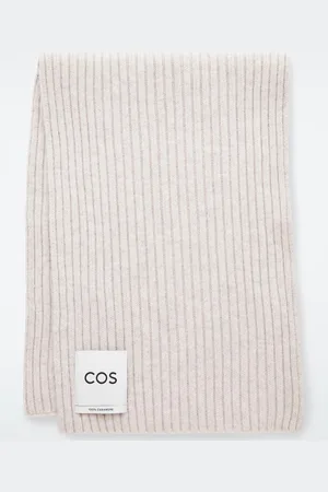 COS Chunky Ribbed Pure Cashmere Scarf
