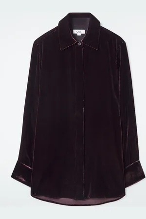 COS Relaxed Silk-Blend Velvet Shirt