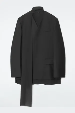 COS Scarf-Detail Wool Blazer