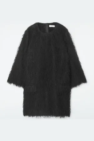 COS The Feathered Mini Shift Dress