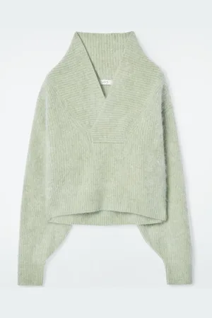 COS The Funnel-Neck Brushed-Cashmere Jumper