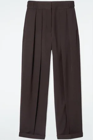 COS Pleated Wool-Blend Tapered Trousers in