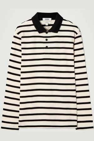 COS Striped Long-Sleeved Polo Shirt