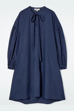 COS Gathered Tie-Detail Dress