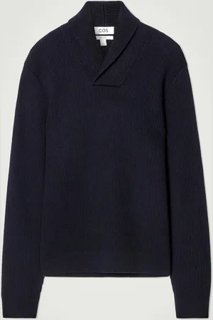 COS Shawl-Collar Ribbed Merino Wool Jumper