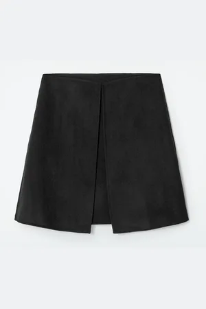 COS Fold-Detail Double-Faced Wool Mini Skirt