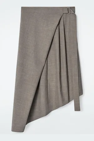 COS Belted Wool Wrap Skirt in