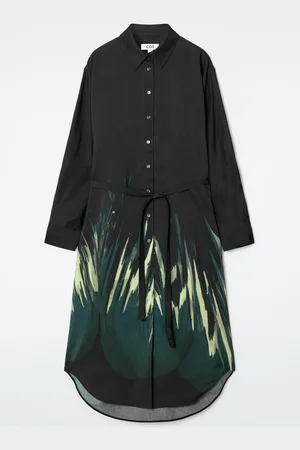 COS Printed Belted Shirt Dress in