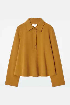 COS Flared Cotton-Jersey Polo Shirt
