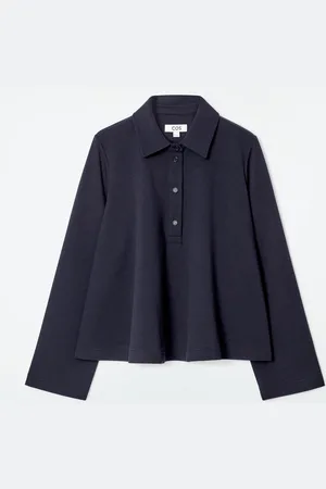 COS Flared Cotton-Jersey Polo Shirt