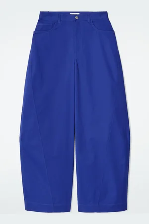 COS Deconstructed Cotton Barrel-Leg Trousers in