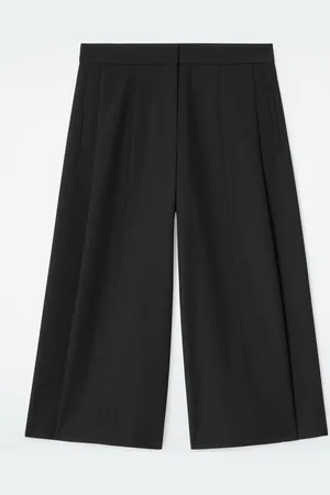 COS Cropped Wool-Blend Wide-Leg Trousers