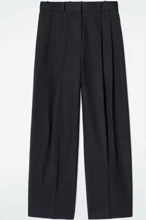 COS Relaxed Cotton Wide-Leg Trousers in