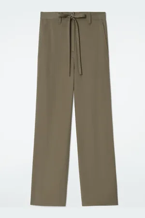 COS Tie-Detail Wide-Leg Trousers in