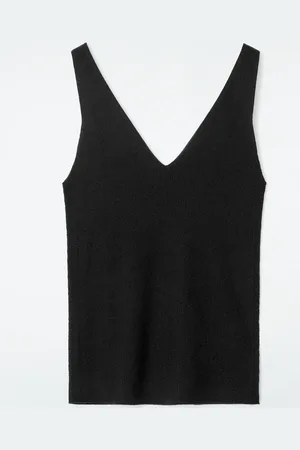 COS Slim Ribbed Cashmere Tank Top