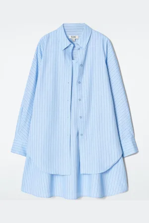 COS Layered Striped Trapeze Shirt Dress