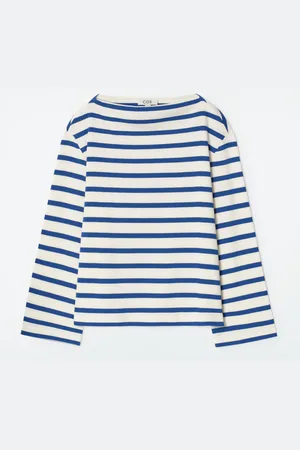 COS Striped Boat-Neck Top