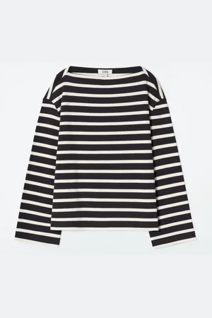 COS Striped Boat-Neck Top
