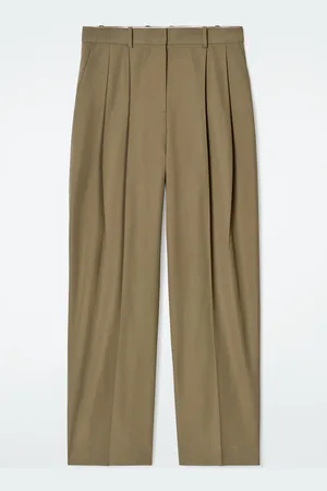 COS Relaxed Cotton Wide-Leg Trousers in