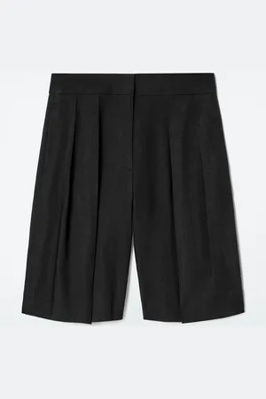 COS Longline Pleated Linen Shorts