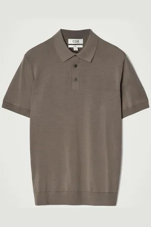 COS Slim Knitted Silk Polo Shirt in
